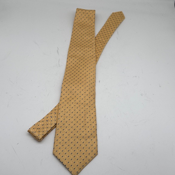 Corneliani Gold Geometric Tie - Picture 3 of 3